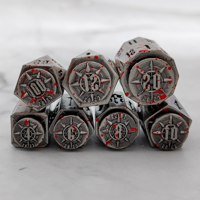 バレットヘッド 多面金属ダイスセット デスクトップゲーム DND#RPG#COC