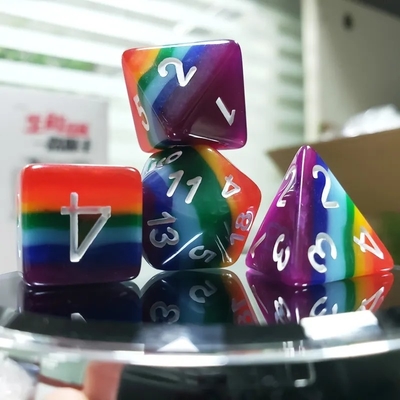 7層 レインボー 手作り 樹脂のダイス クルーソンとダンジョン DND#RPG
