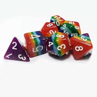 7層 レインボー 手作り 樹脂のダイス クルーソンとダンジョン DND#RPG