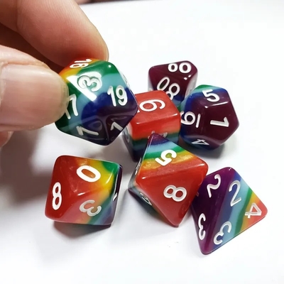 7層 レインボー 手作り 樹脂のダイス クルーソンとダンジョン DND#RPG