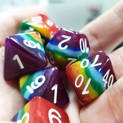 7層 レインボー 手作り 樹脂のダイス クルーソンとダンジョン DND#RPG