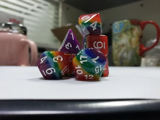 7層 レインボー 手作り 樹脂のダイス クルーソンとダンジョン DND#RPG
