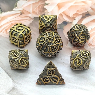 刺 ストライプメタルダイスセット ファンタジーDND 多面性ボードゲーム