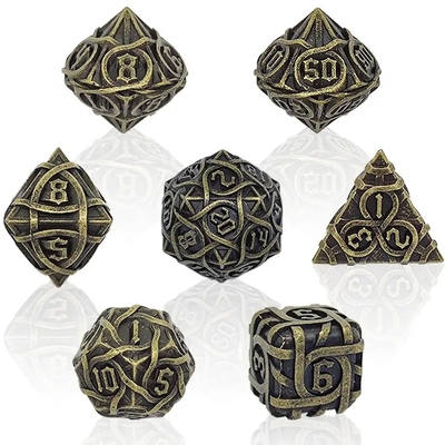 刺 ストライプメタルダイスセット ファンタジーDND 多面性ボードゲーム