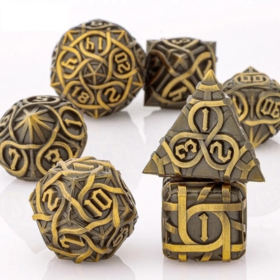 刺 ストライプメタルダイスセット ファンタジーDND 多面性ボードゲーム