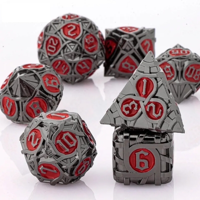 刺 ストライプメタルダイスセット ファンタジーDND 多面性ボードゲーム