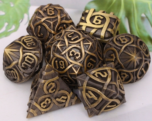 刺 ストライプメタルダイスセット ファンタジーDND 多面性ボードゲーム