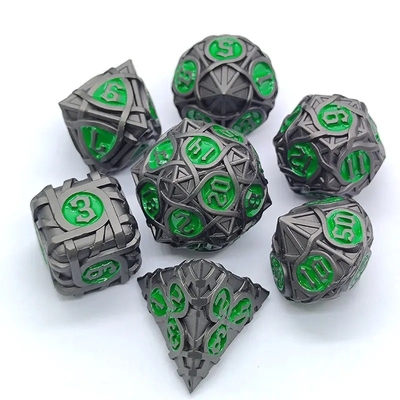 刺 ストライプメタルダイスセット ファンタジーDND 多面性ボードゲーム
