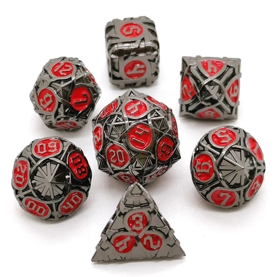 刺 ストライプメタルダイスセット ファンタジーDND 多面性ボードゲーム