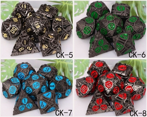 刺 ストライプメタルダイスセット ファンタジーDND 多面性ボードゲーム