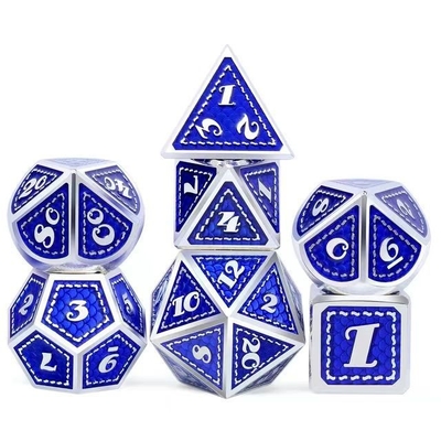 ドラゴンスケール 固体金属ダイスセット 多色 DND RPG 明るい色