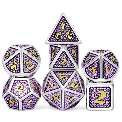 ドラゴンスケール 固体金属ダイスセット 多色 DND RPG 明るい色