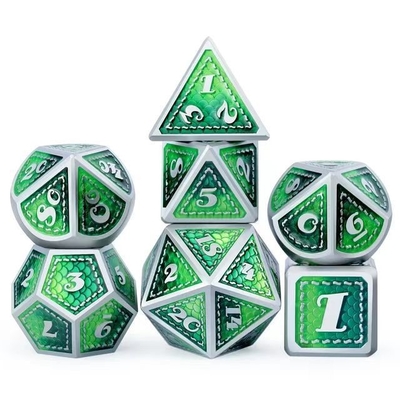 ドラゴンスケール 固体金属ダイスセット 多色 DND RPG 明るい色