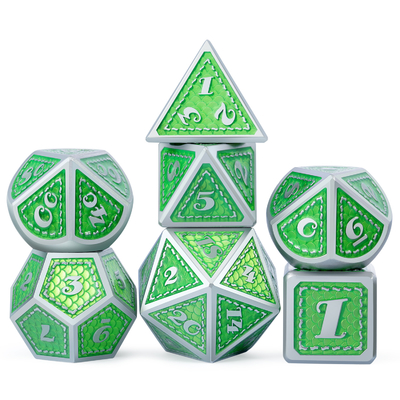 ドラゴンスケール 固体金属ダイスセット 多色 DND RPG 明るい色