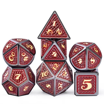 ドラゴンスケール 固体金属ダイスセット 多色 DND RPG 明るい色