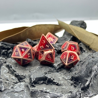 ドラゴンスケール 固体金属ダイスセット 多色 DND RPG 明るい色