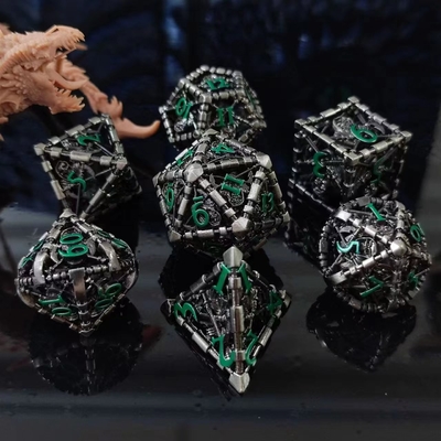 アンティーク ホロー メタル ダイス スイート ドラゴンと地下都市 ボードゲーム DND RPG