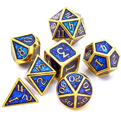 輝く黄金粉 固体金属 ダイスセット ボードゲーム ドラゴンとダンジョン DND RPG