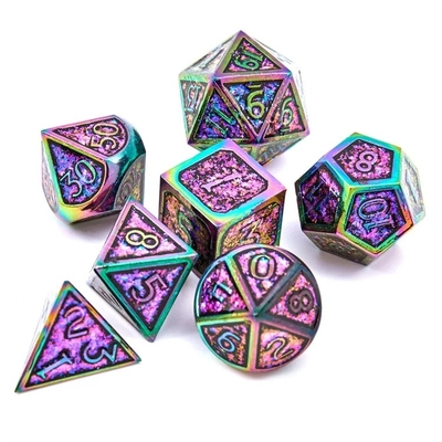 輝く黄金粉 固体金属 ダイスセット ボードゲーム ドラゴンとダンジョン DND RPG