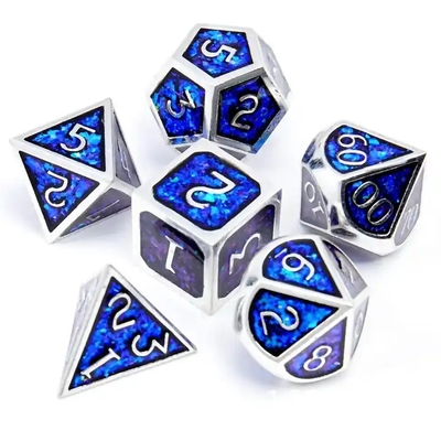 輝く黄金粉 固体金属 ダイスセット ボードゲーム ドラゴンとダンジョン DND RPG