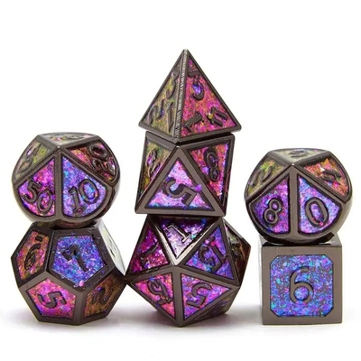 輝く黄金粉 固体金属 ダイスセット ボードゲーム ドラゴンとダンジョン DND RPG