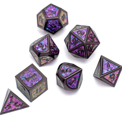 輝く黄金粉 固体金属 ダイスセット ボードゲーム ドラゴンとダンジョン DND RPG