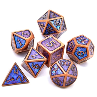 輝く黄金粉 固体金属 ダイスセット ボードゲーム ドラゴンとダンジョン DND RPG