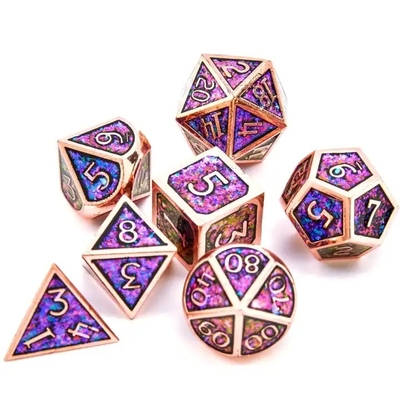 輝く黄金粉 固体金属 ダイスセット ボードゲーム ドラゴンとダンジョン DND RPG