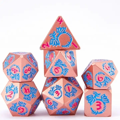 多面性固体金属のダースセット DND RPG カラフル フライング ドラゴン クルーチョボードゲーム