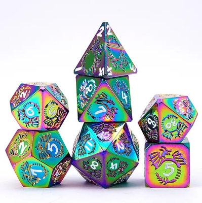 多面性固体金属のダースセット DND RPG カラフル フライング ドラゴン クルーチョボードゲーム