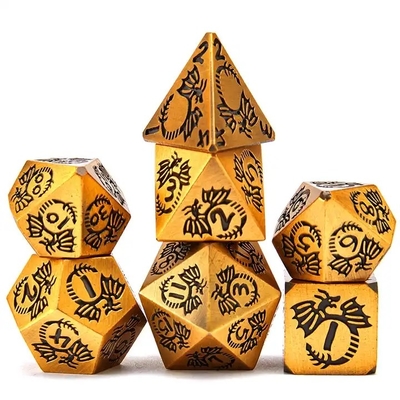 多面性固体金属のダースセット DND RPG カラフル フライング ドラゴン クルーチョボードゲーム