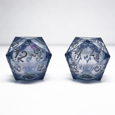 1つのセイクインした液体流砂樹脂玉# Dnd#Rpg#Cocスムーズエッジ