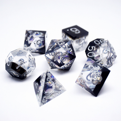 グリーンレジンのデジタルダースセット 多面性タブレットゲームダース#rpg#dnd#coc