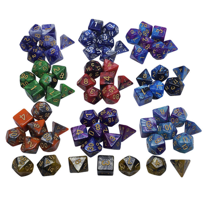 ポリカラー樹脂ダイスセット#Rpg#Dnd#コック大理石パターンプレミアムと贅沢