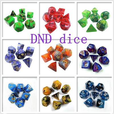 ポリカラー樹脂ダイスセット#Rpg#Dnd#コック大理石パターンプレミアムと贅沢