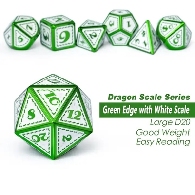 グリーンドラゴンスケール メタルダイスセット 多面的なボードゲーム ドラゴンとダンジョン#Dnd#Coc