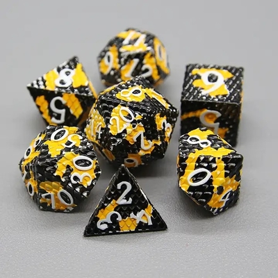 パイソン・テクスチャ・メタル・ダイス・セット マルチフェイス・デスクトップ・ゲーム#Dnd#Coc