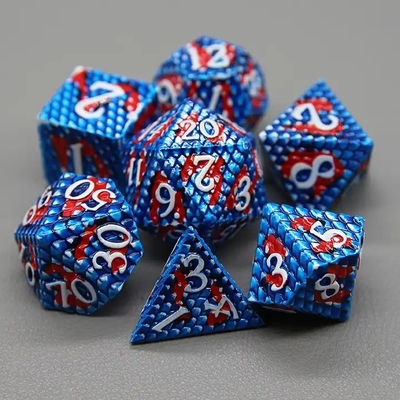 パイソン・テクスチャ・メタル・ダイス・セット マルチフェイス・デスクトップ・ゲーム#Dnd#Coc