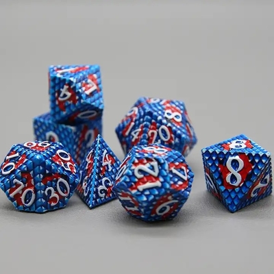 パイソン・テクスチャ・メタル・ダイス・セット マルチフェイス・デスクトップ・ゲーム#Dnd#Coc