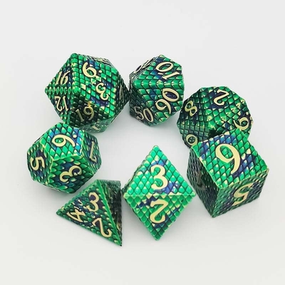 パイソン・テクスチャ・メタル・ダイス・セット マルチフェイス・デスクトップ・ゲーム#Dnd#Coc