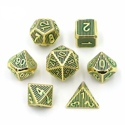 縦メタルマルチフェイスダイス デスクトップゲーム Dnd Rpg Coc 青銅色