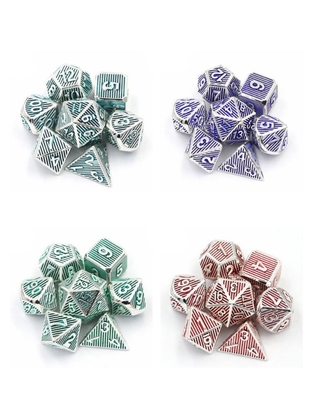 縦メタルマルチフェイスダイス デスクトップゲーム Dnd Rpg Coc 青銅色