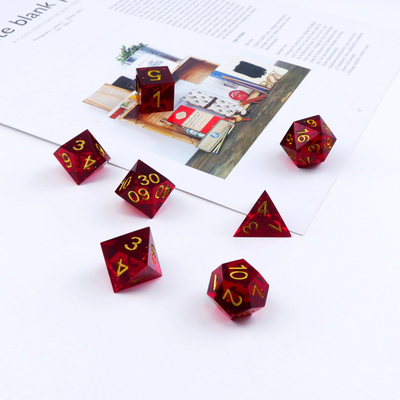 レッド・リンゴ 天然樹脂のダースセット デスクトップゲーム マジック・ドメイン アドベンチャー DNDダース