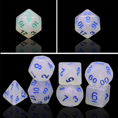 滑らかな水晶樹脂 RPG Dice ハンドクラフト 樹脂 多面体