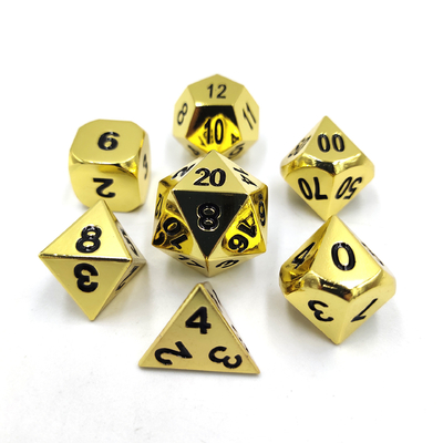 シャンパン 金色 メタル 多面体 ダイス デスクトップゲーム ダイスセット