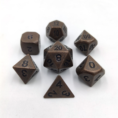 シャンパン 金色 メタル 多面体 ダイス デスクトップゲーム ダイスセット