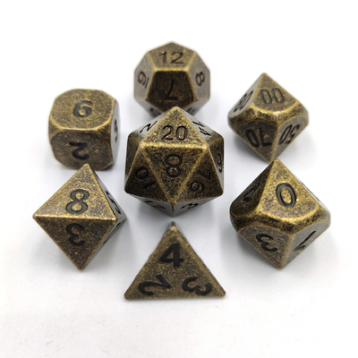 シャンパン 金色 メタル 多面体 ダイス デスクトップゲーム ダイスセット