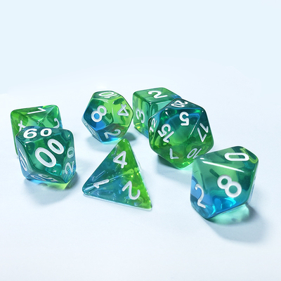 薄荷緑の水晶 天然樹脂 多面的なボードゲーム ダースセット ドラゴンとダンジョン