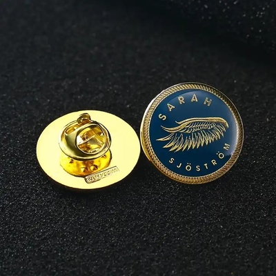 金色のメタルバッジ 2.5cm 2.8cm 3cm メタルブラシ
