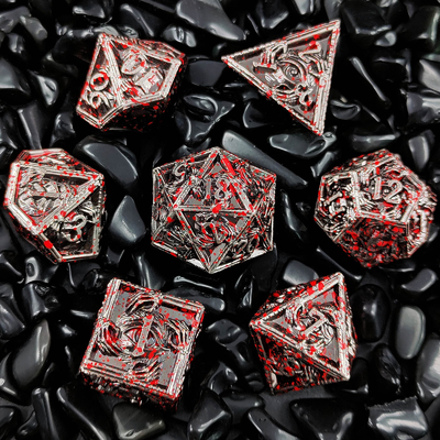 豪華な金属 多面体ダイス 8アクティブカラー TRPG ダンジョンとドラゴン Dnd メタルダイスセット